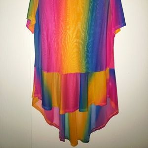 Rainbow high low top